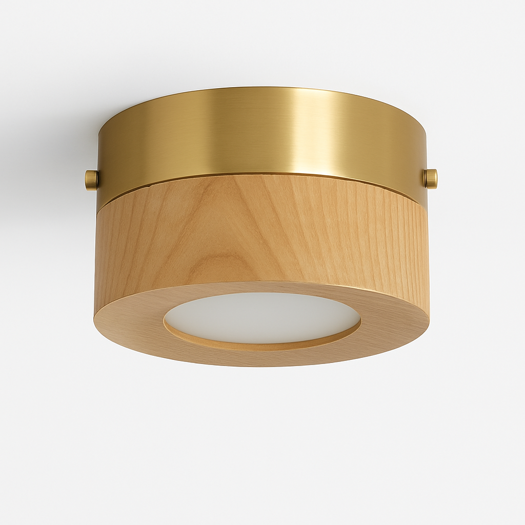 Vantorra | Minimalistische Gesneden Houten Opbouw Plafondlamp