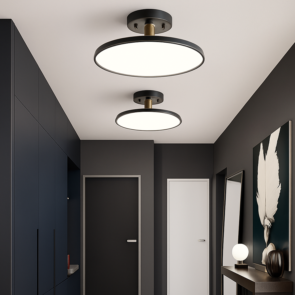 Verust | Minimalistische Draaibare Cirkelvormige Koperen Moderne Plafondlamp