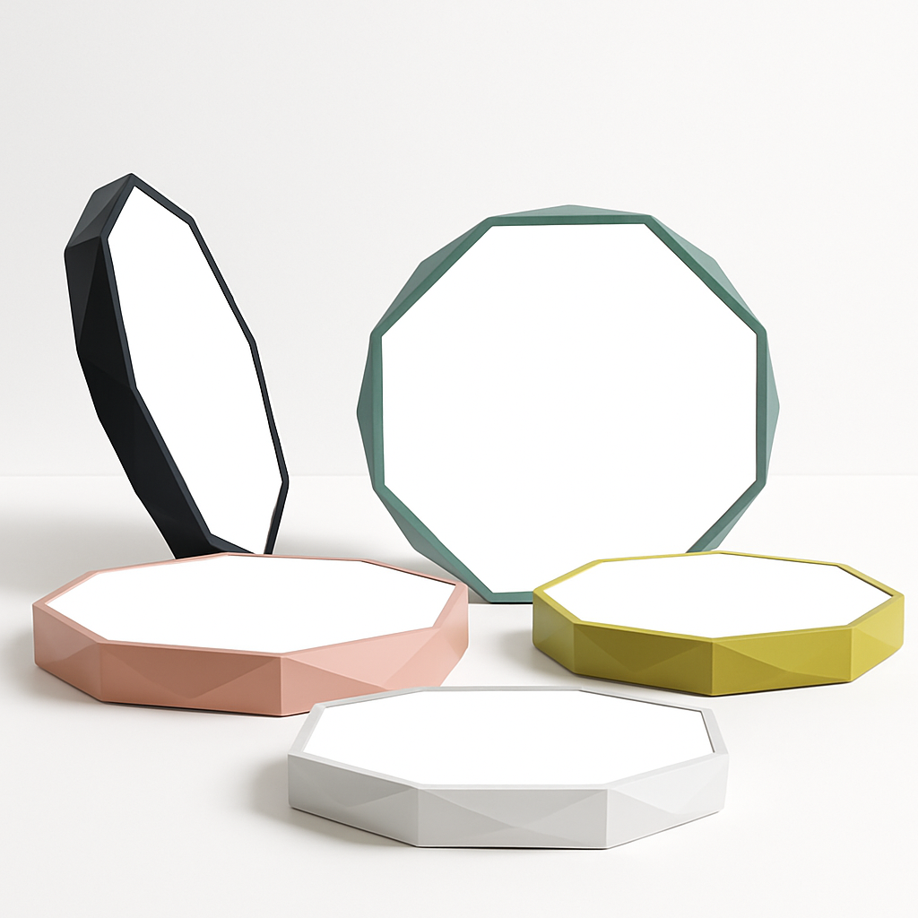 Zynthiar | Ultra Slanke Geometrische Achtkantige Acryl Plafondlamp Armatuur