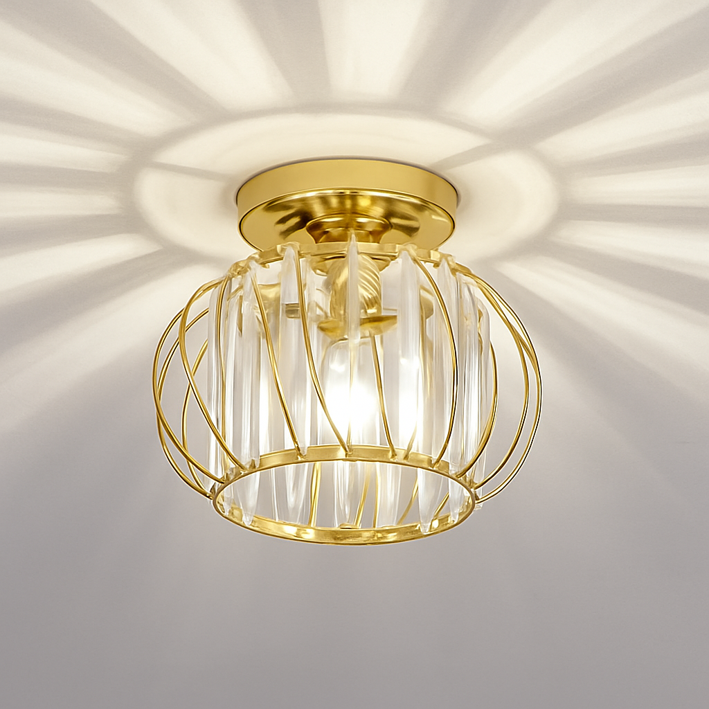 Skandori | Architectonische Gebogen Kooi Silhouet Plafondlamp