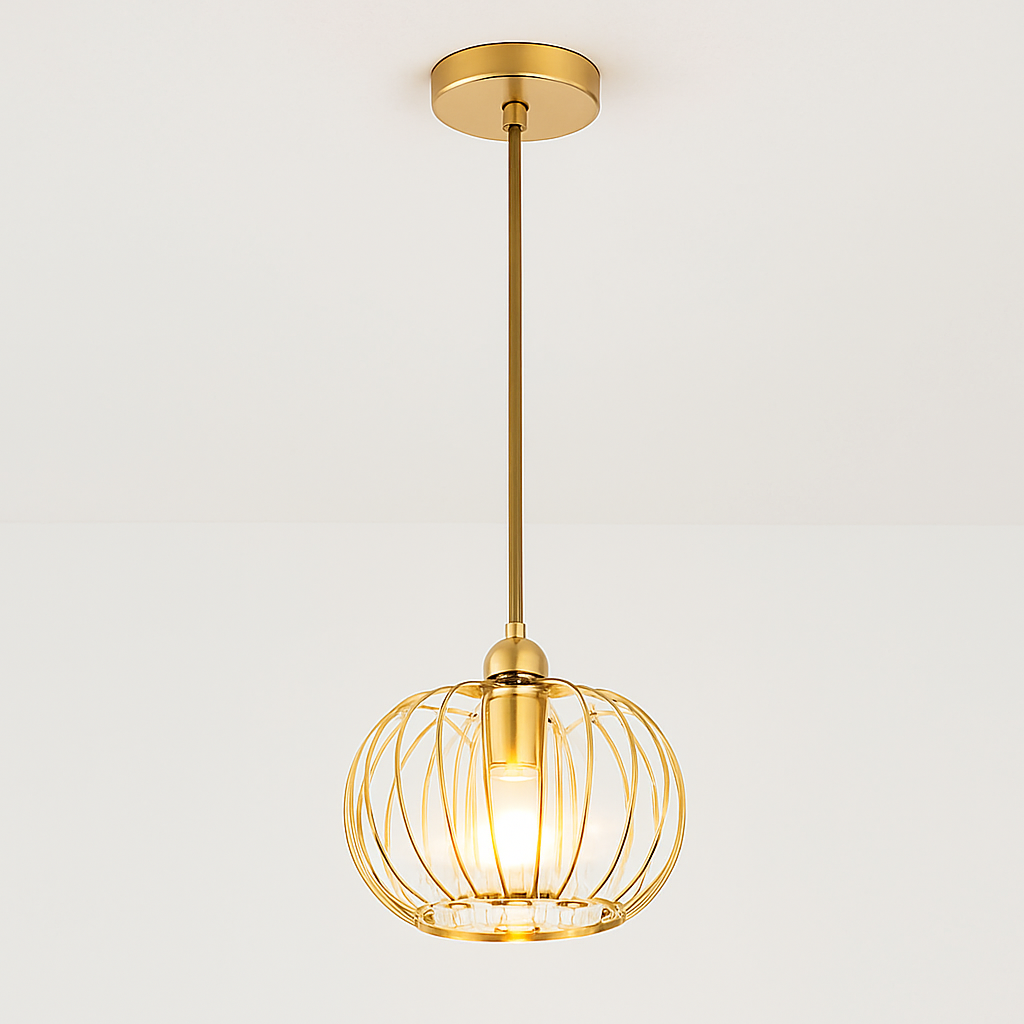 Skandori | Architectonische Gebogen Kooi Silhouet Plafondlamp