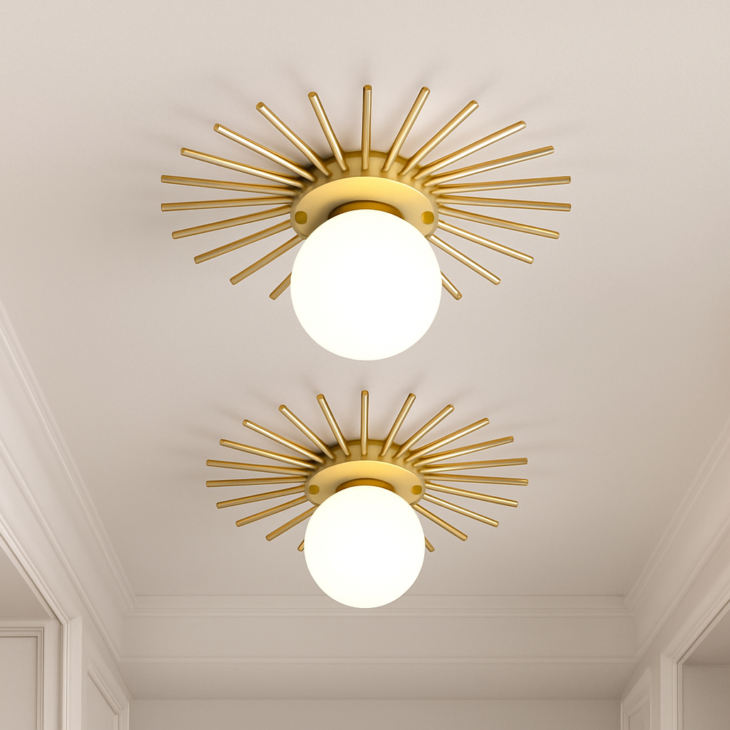 Kelvindre | Orbitale matte bol mid-century plafondlamp