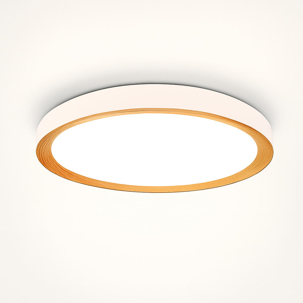 Trellion | Noordse Cirkelvormige Houtnerf Stijl Opbouw Plafondlamp