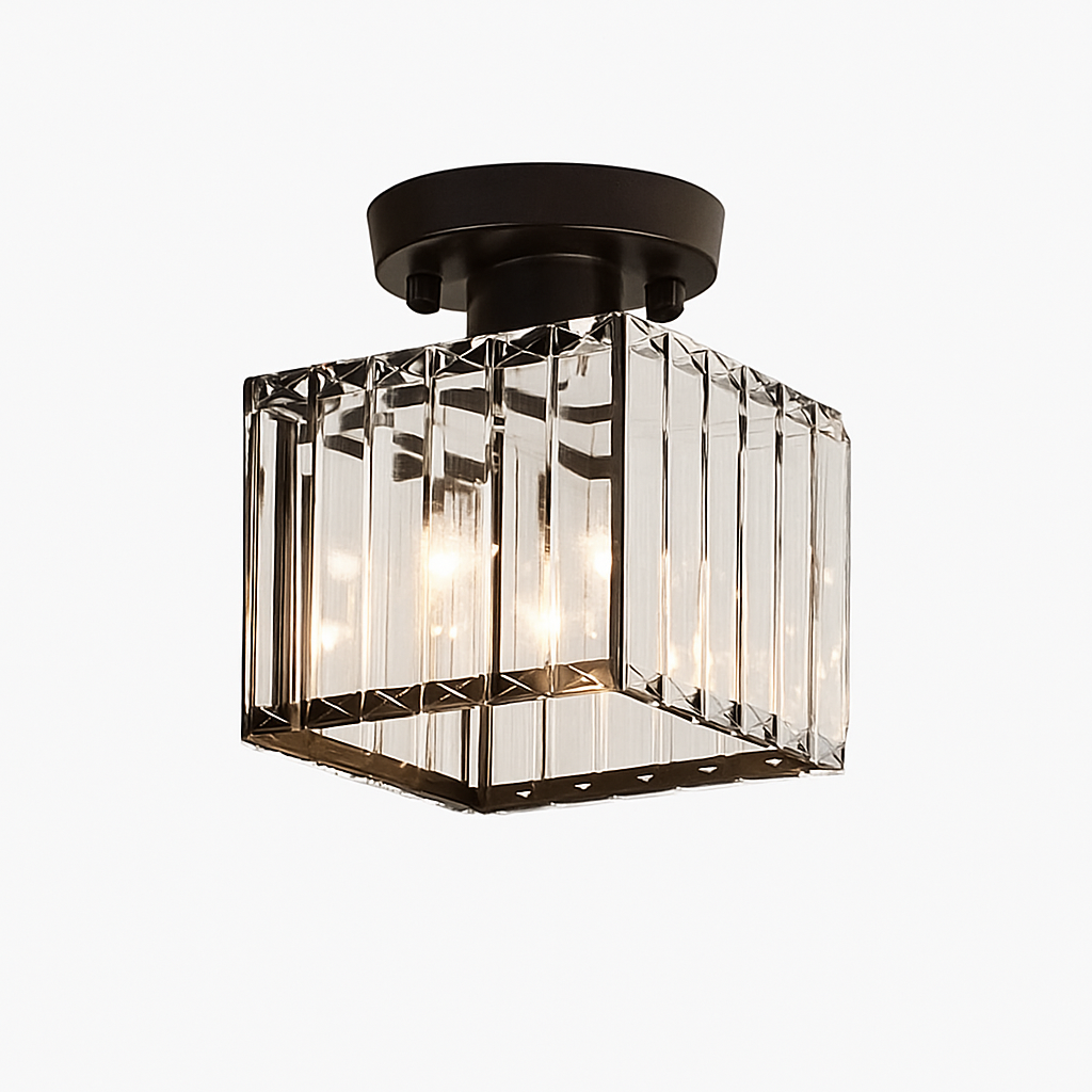 Velvique | Geometrische Kristallen Glazen Opbouw Plafondlamp