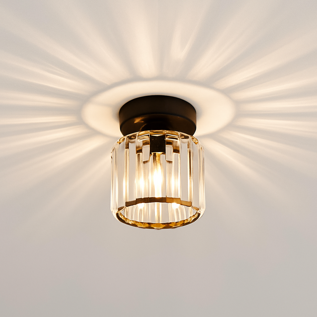 Velvique | Geometrische Kristallen Glazen Opbouw Plafondlamp