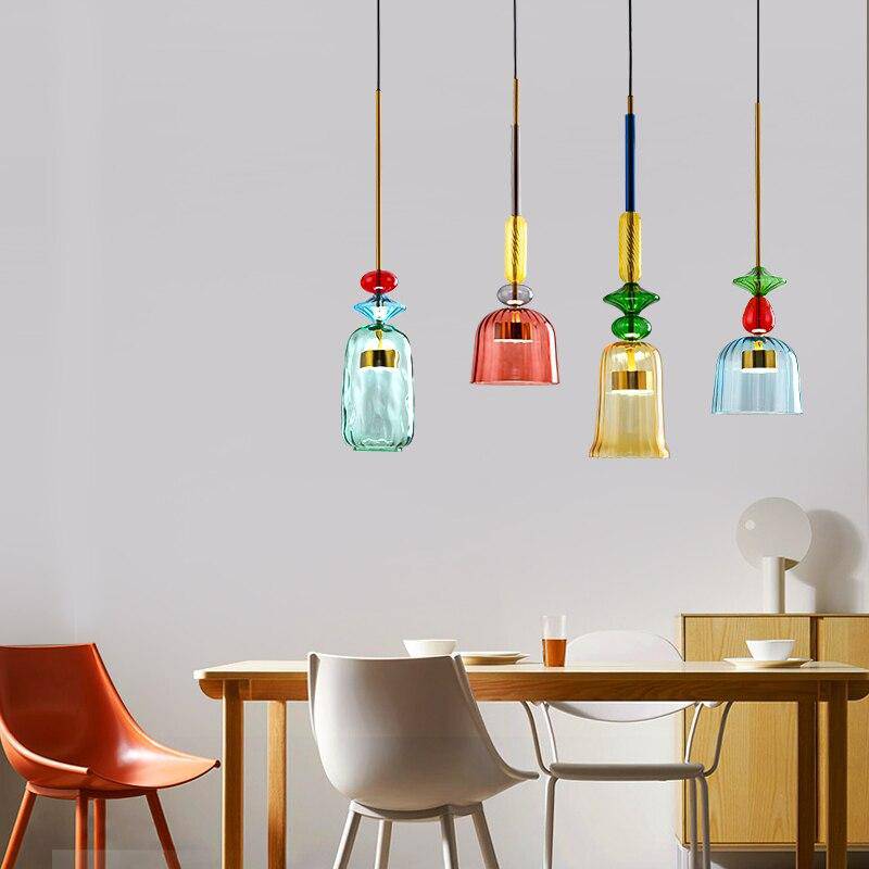 Zynthera | Moderne Noordse glazen LED hanglamp