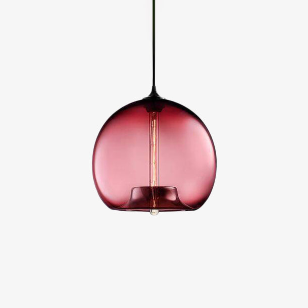 Belmounda | Moderne Sferische Getinte Glazen Bol Hanglamp