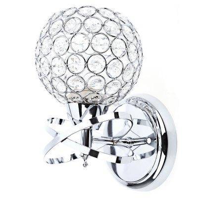 Miravold | Antieke Bolvormige Kristallen Versierde Wandlamp