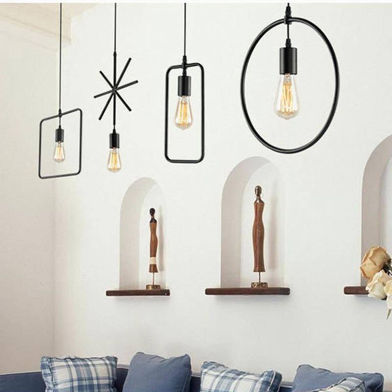 Kenjovik | Geometrische Draadframe Silhouet Stalen Hanglamp
