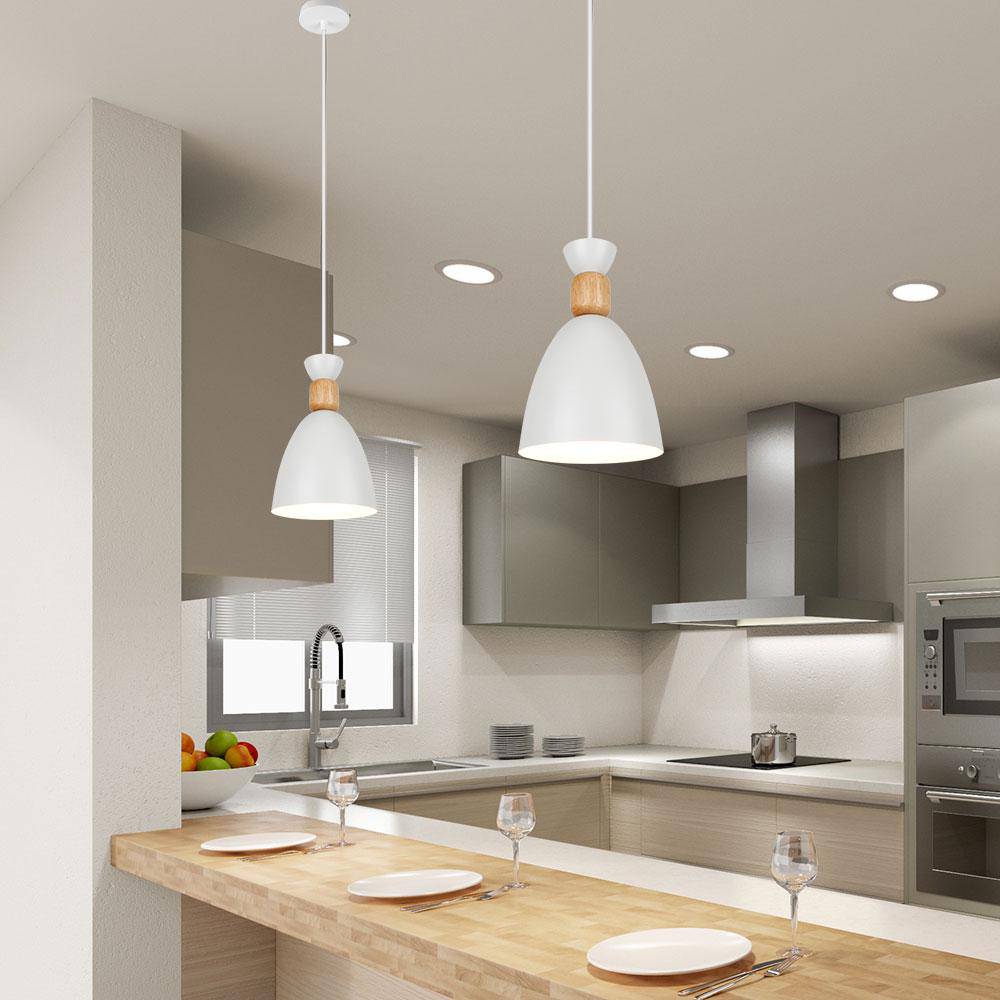 Rhyostel | Noordse Toegelopende Hout- en Metalen Hanglamp