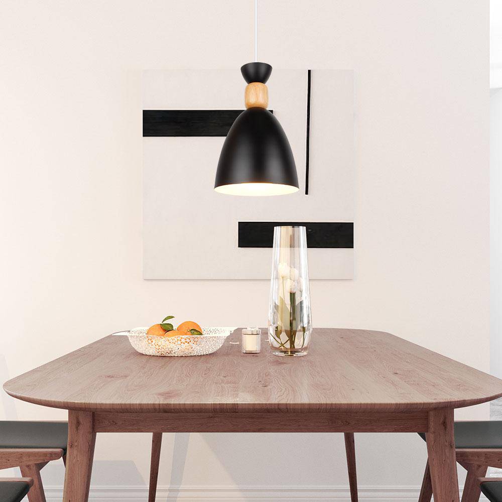Rhyostel | Noordse Toegelopende Hout- en Metalen Hanglamp