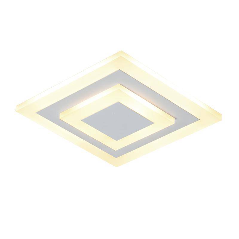 Veldoran | Slanke vierkante minimalistische plafondlamp vlak tegen het plafond