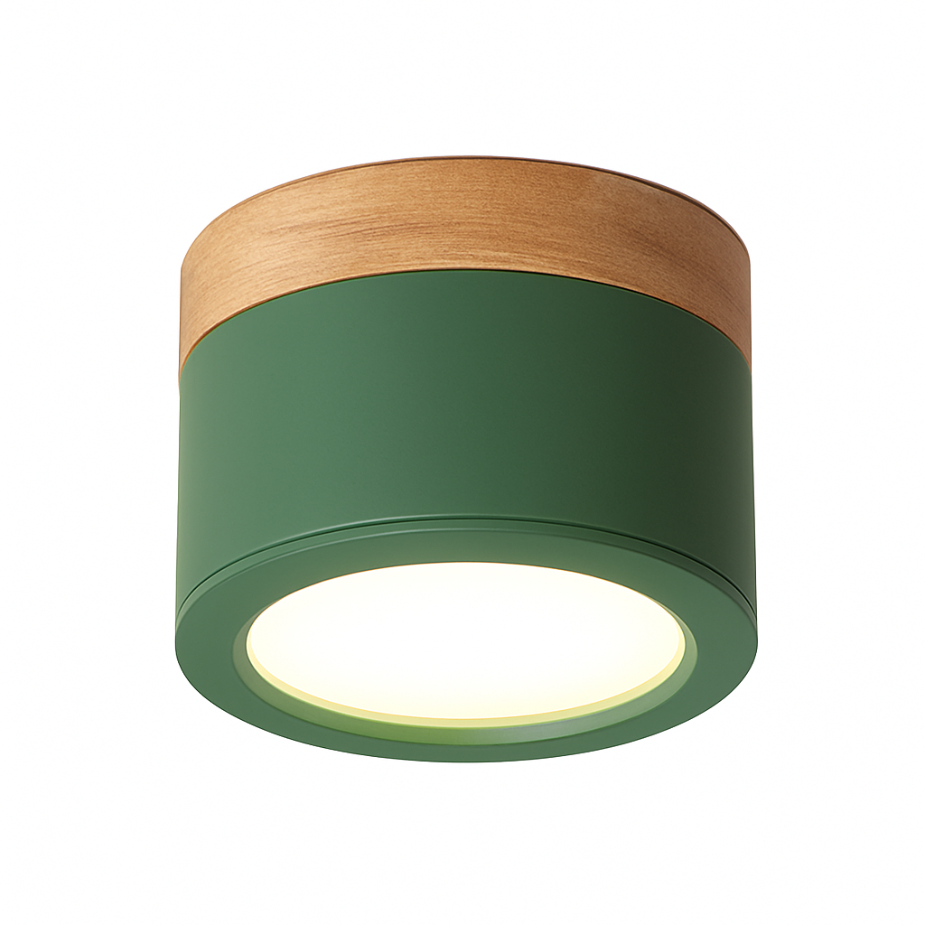 Kelryn | Minimalistische Hout-Metaal Opbouw Plafondspot