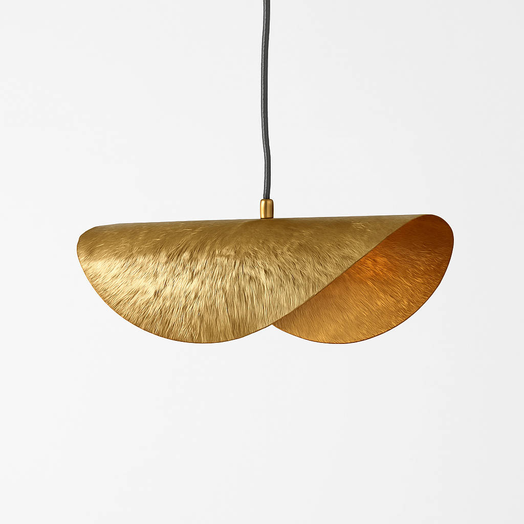 Kelsomyr | Gestructureerde Lotusbladvorm Retro Hanglamp