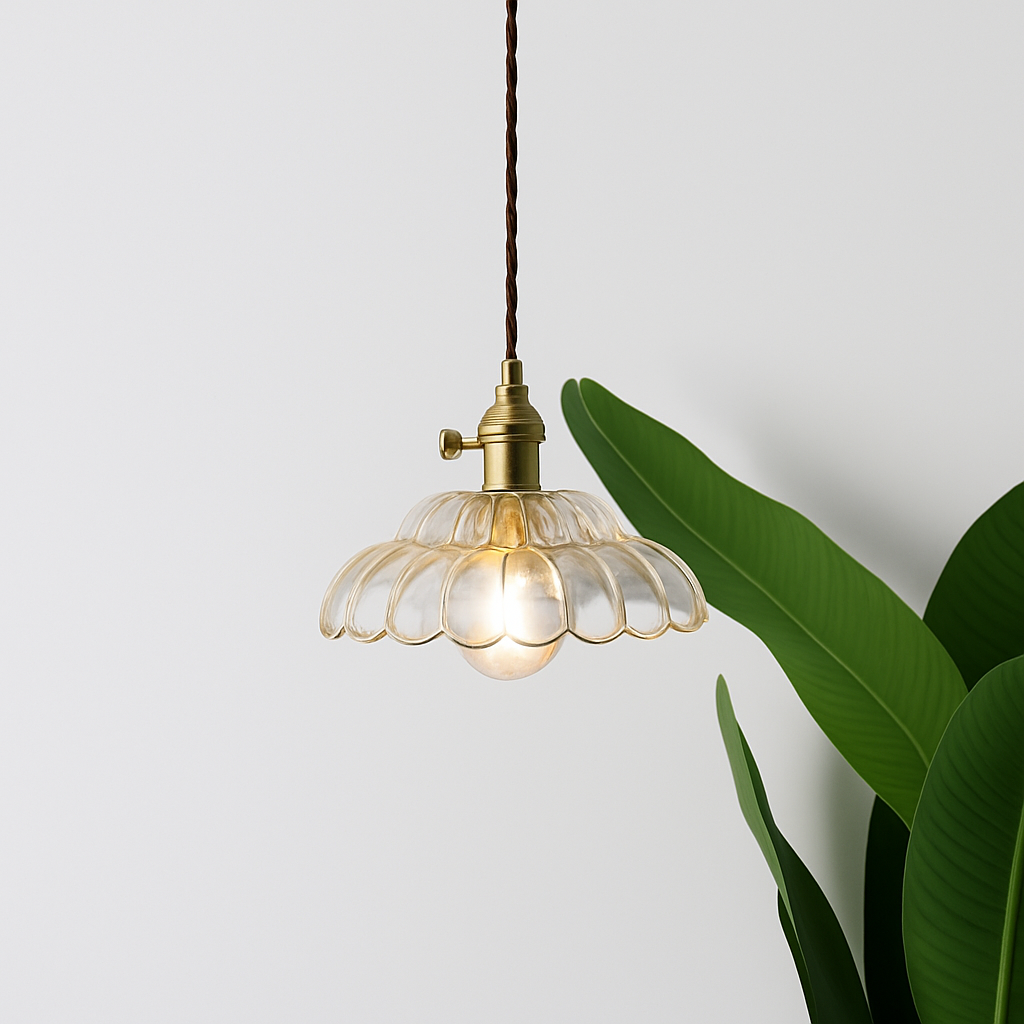 Thressia | Retro Geribbelde Glazen Bol Hanglamp