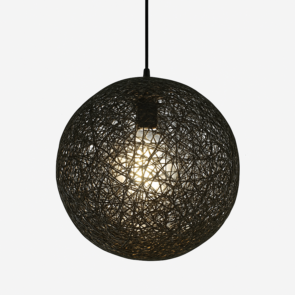 Verithon | Elegante Rieten Papieren Cocooning Bol Hanglamp