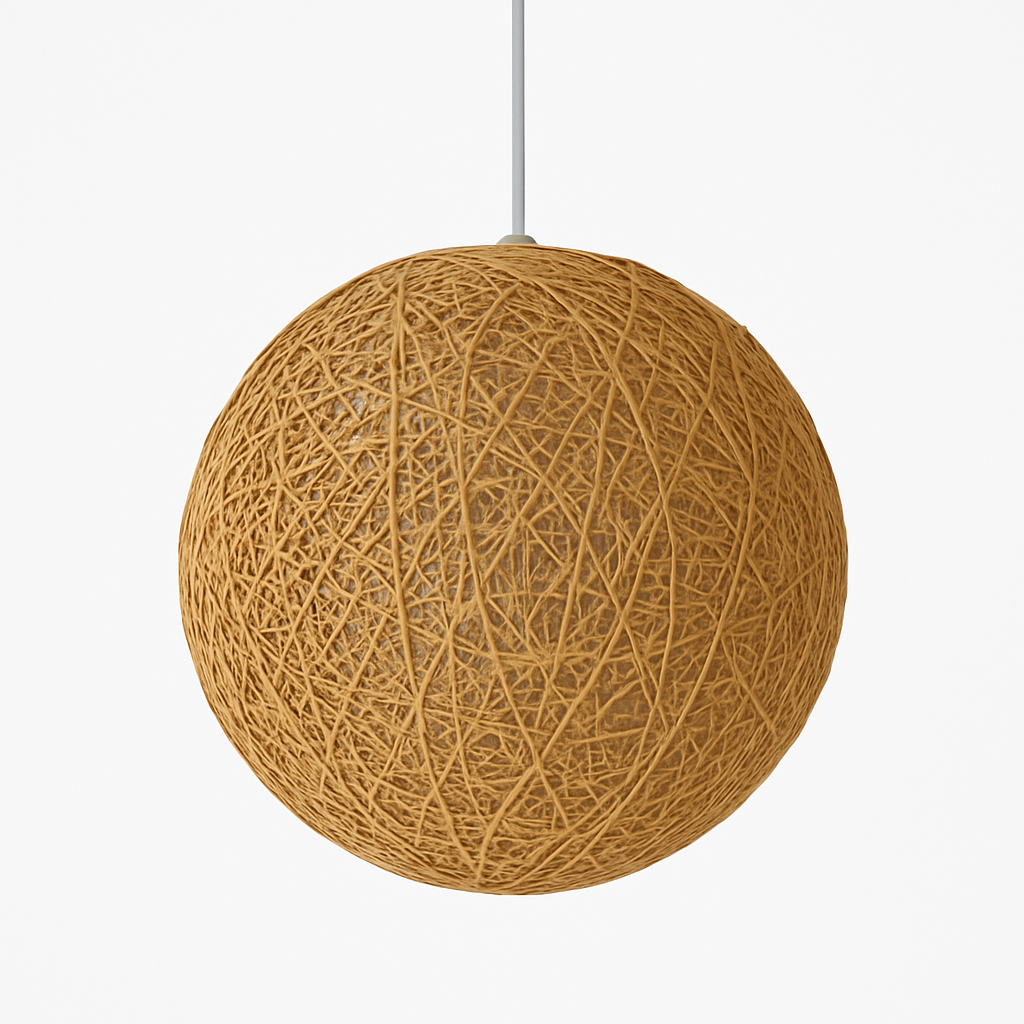 Verithon | Elegante Rieten Papieren Cocooning Bol Hanglamp