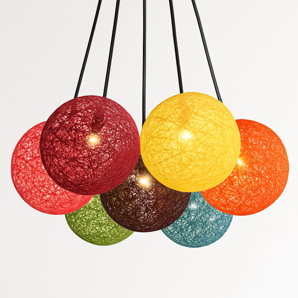 Verithon | Elegante Rieten Papieren Cocooning Bol Hanglamp