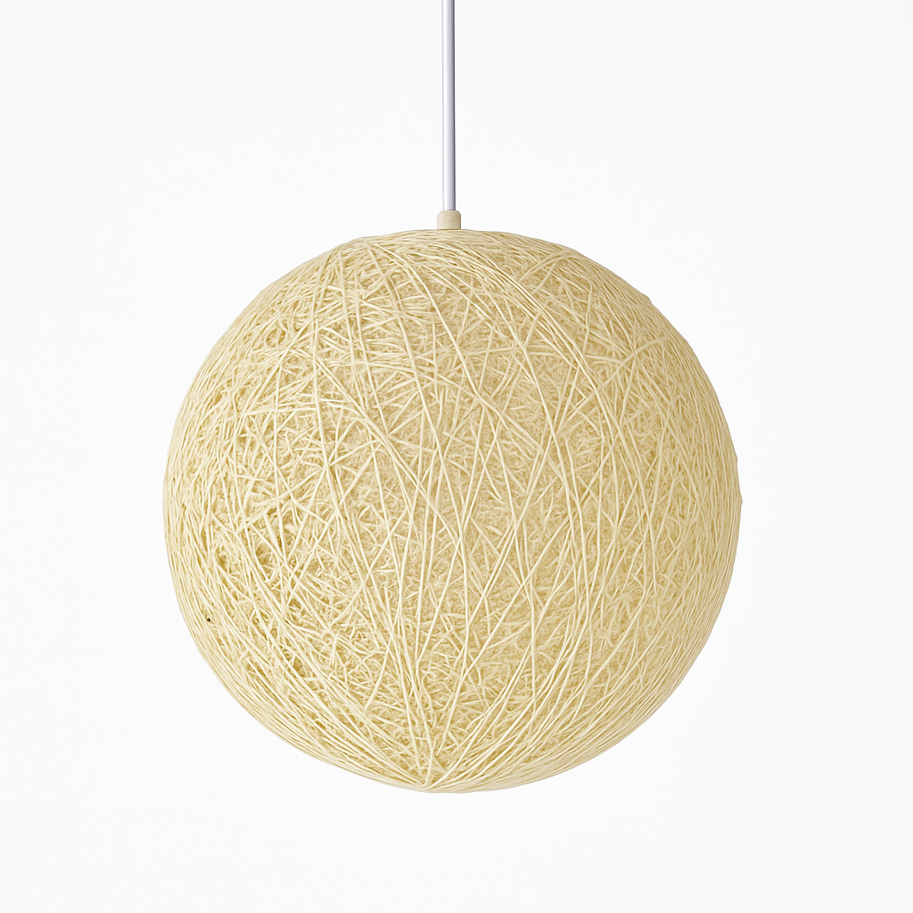 Verithon | Elegante Rieten Papieren Cocooning Bol Hanglamp