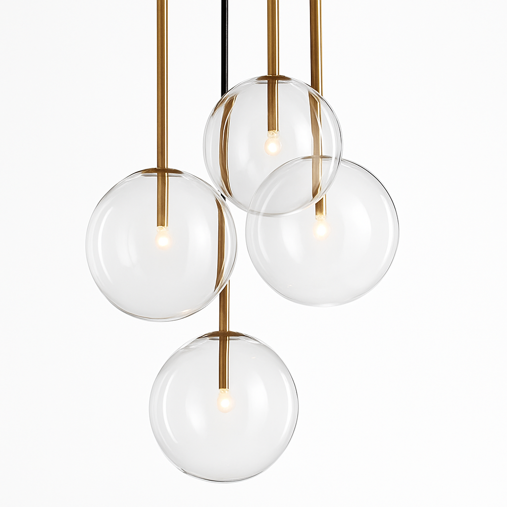 Verqis | Moderne Noordse Glazen Bol Hangende Hanglamp