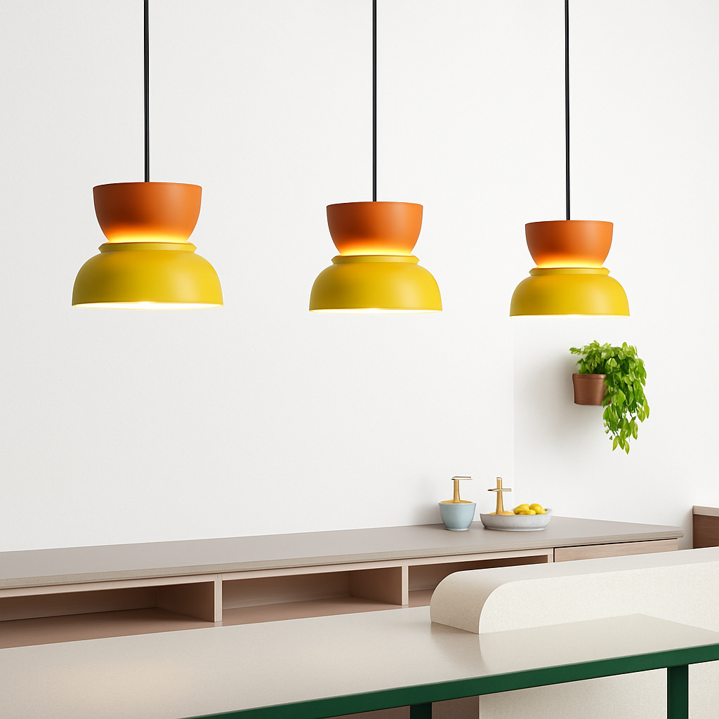 Velryth | Moderne Noordse Geometrische Metalen Hanglamp