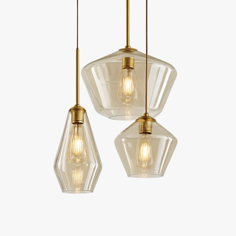 Luvestra | Geometrische Sferische Profiel Noordse Moderne Glazen Hanglamp