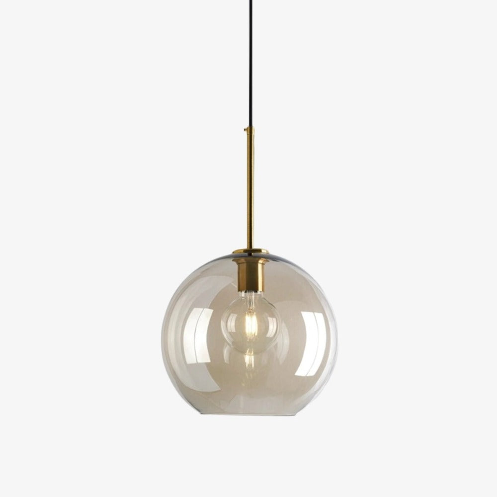 Zephirum | Geribd amberkleurig glas industriële stijl hanglamp