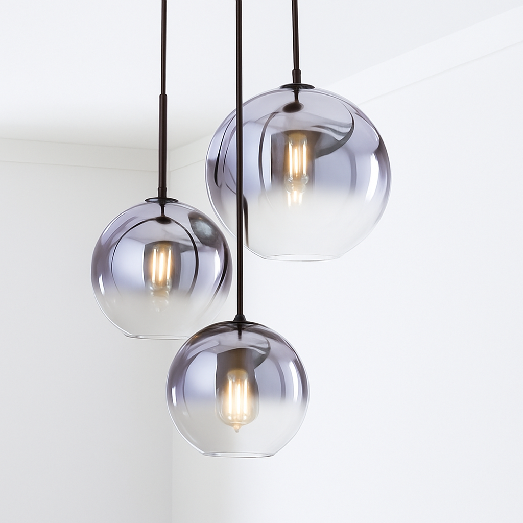 Velarys| Moderne Amberglas Bol Hanglamparmatuur