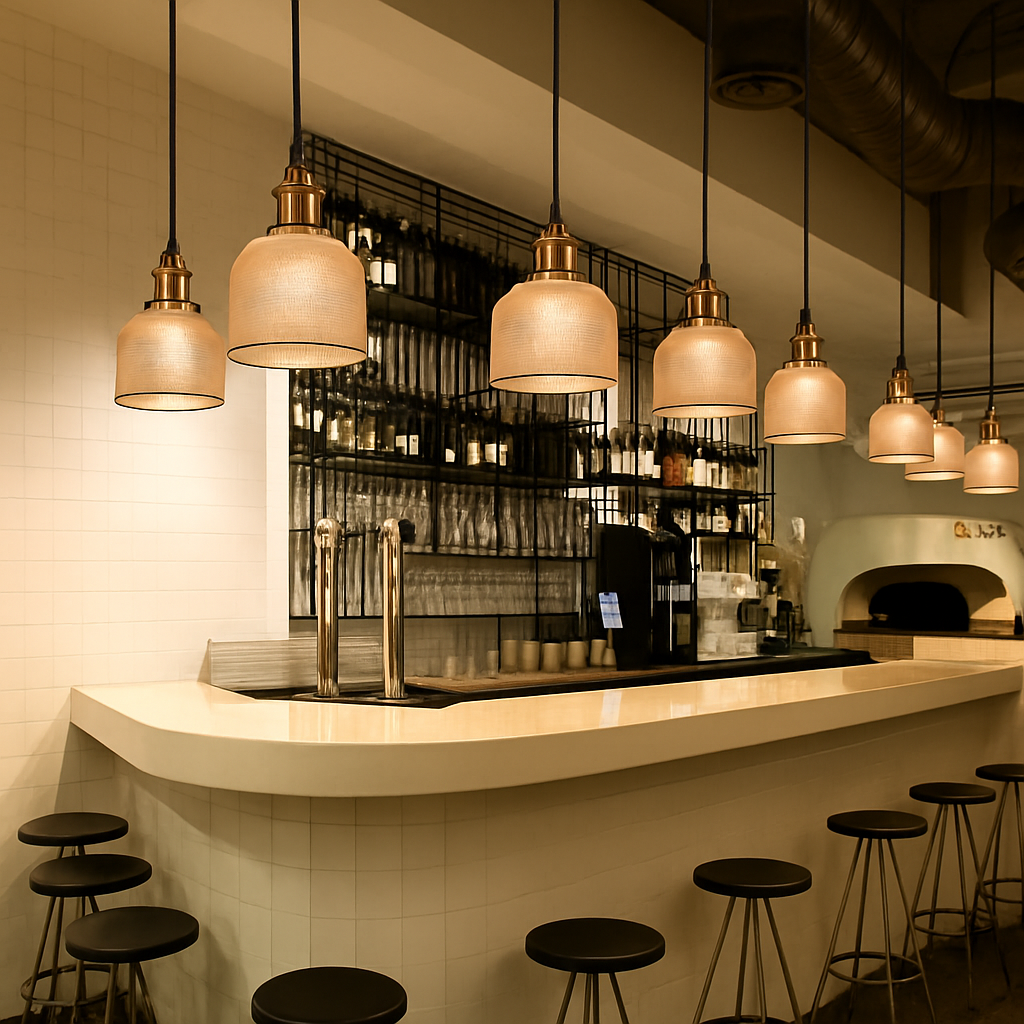 Velrynda | Gestructureerd glas industriële kom hanglamp