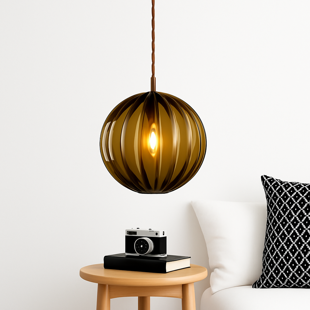 Valdory | Moderne Getinte Glazen Bol Hanglamp