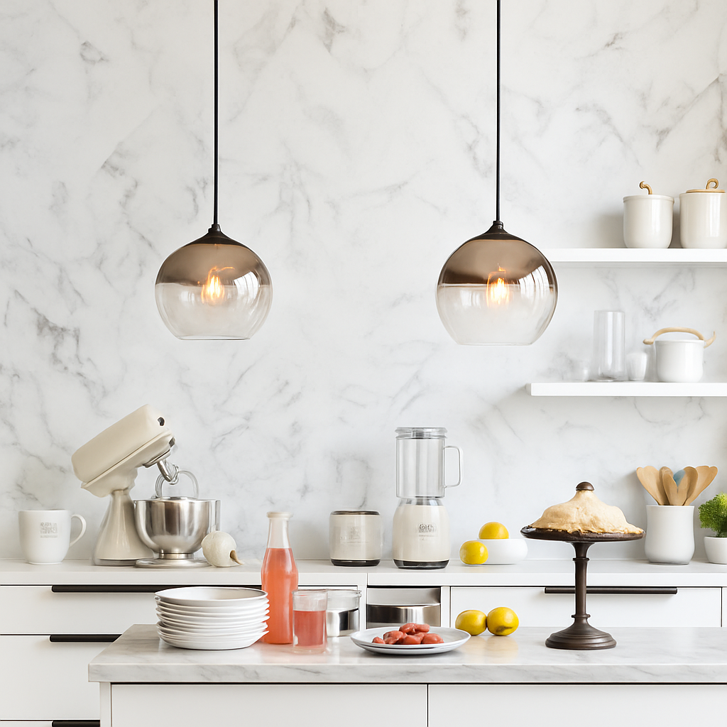 Virelio | Moderne Glazen Bol Sfeer Hanglamp Plafondlamp