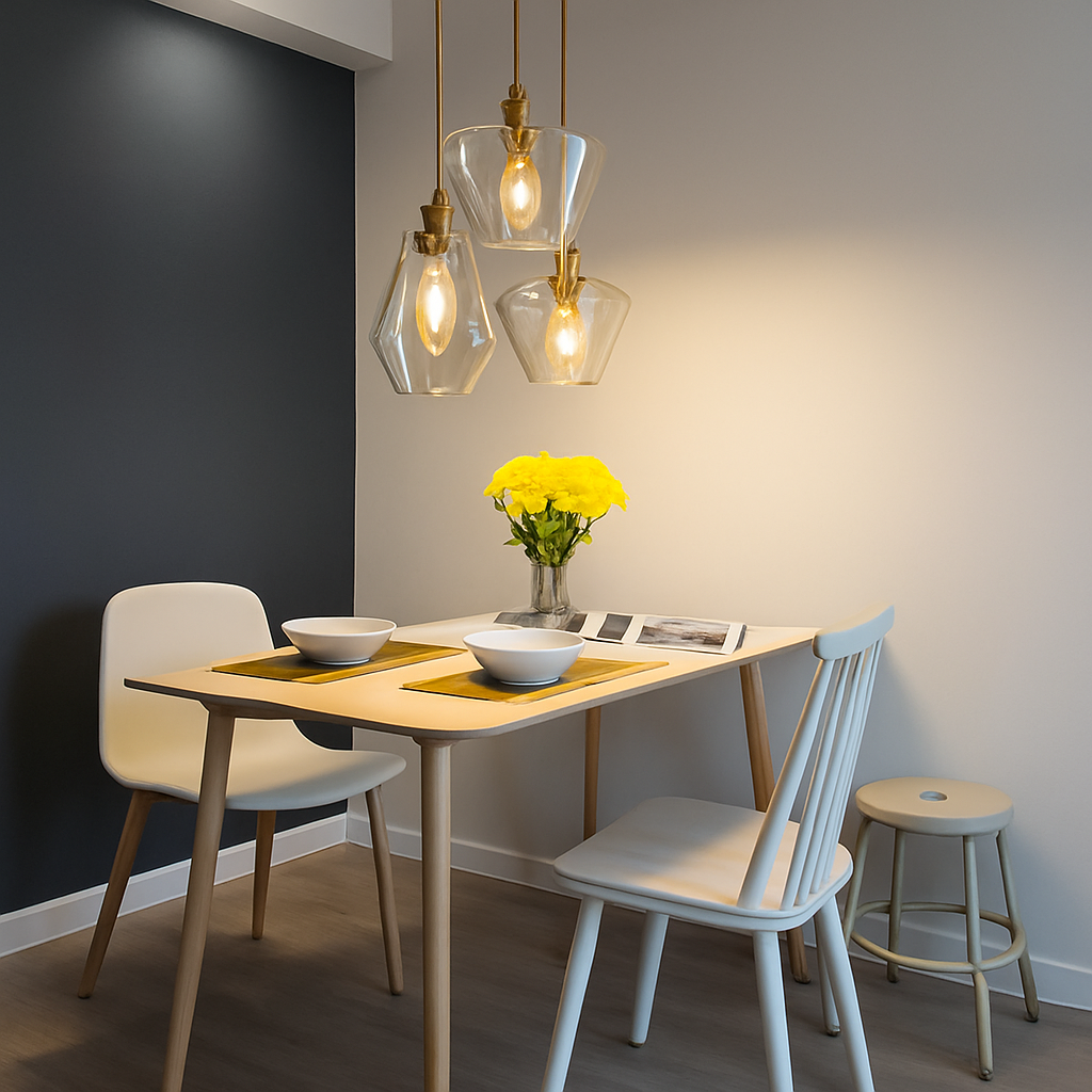 Luvestra | Geometrische Sferische Profiel Noordse Moderne Glazen Hanglamp