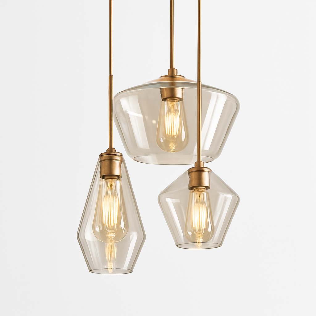 Luvestra | Geometrische Sferische Profiel Noordse Moderne Glazen Hanglamp