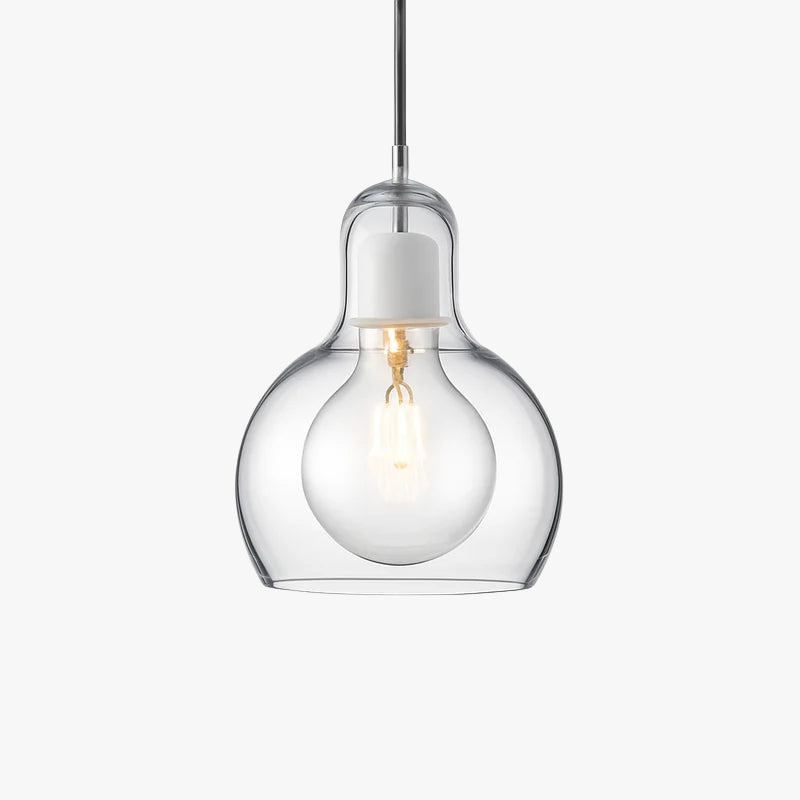 Velisar| Glazen Koepel Belvormige Hanglamp Met Ronde Diffuser