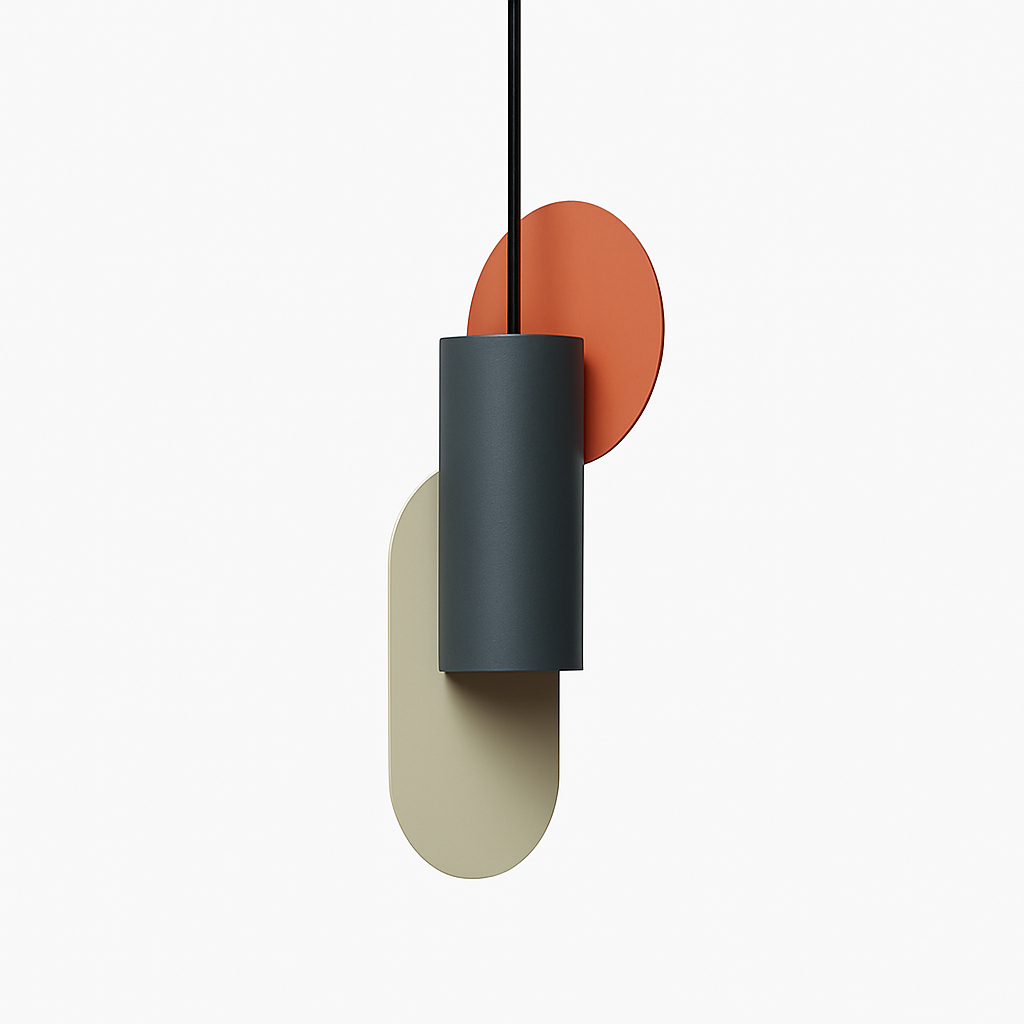 Veldoran | Levendige cilindrische artistieke totem geïnspireerde sculpturale hanglamp