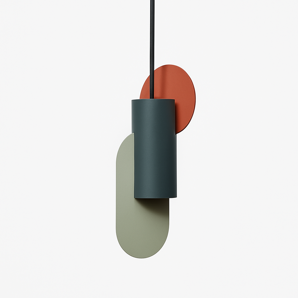 Veldoran | Levendige cilindrische artistieke totem geïnspireerde sculpturale hanglamp