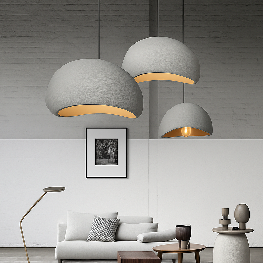 Vedrixle | Moderne Sculpturale Minimalistische Gebogen Polymeer Hanglamp