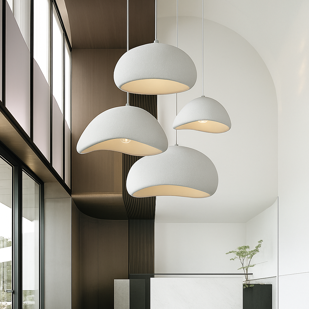 Vedrixle | Moderne Sculpturale Minimalistische Gebogen Polymeer Hanglamp