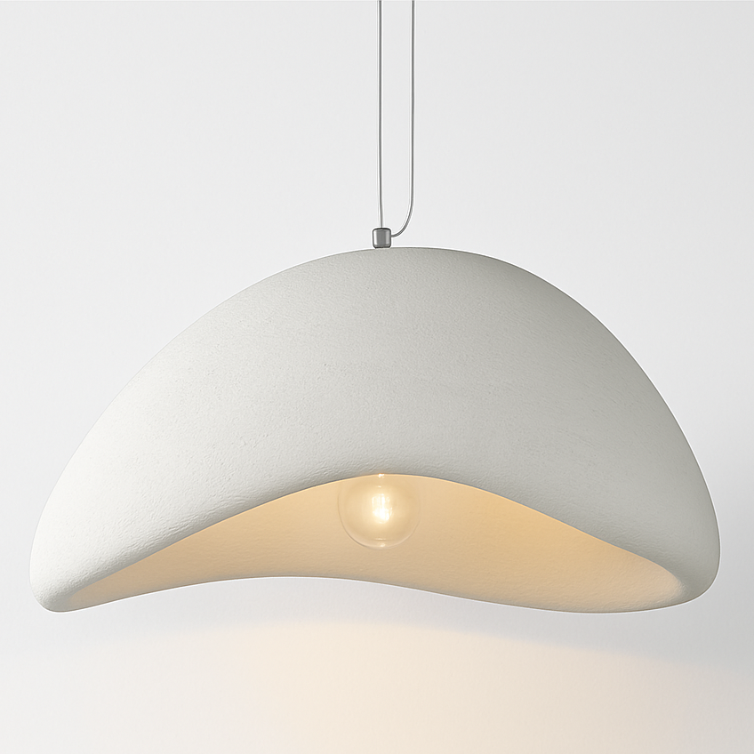 Vedrixle | Moderne Sculpturale Minimalistische Gebogen Polymeer Hanglamp