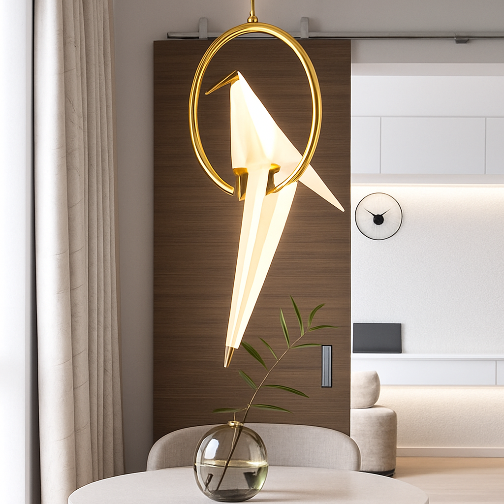 Kryntara | Boheemse Cirkelvormige Silhouet Vogel Sculptuur Hanglamp
