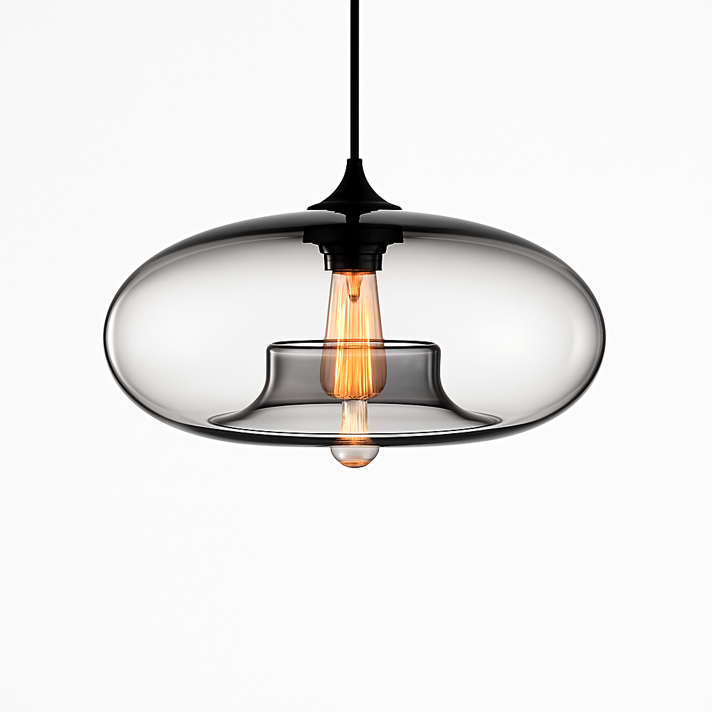 Mirvalis | Ovale Glazen Gelaagde Bol Moderne Hanglamp