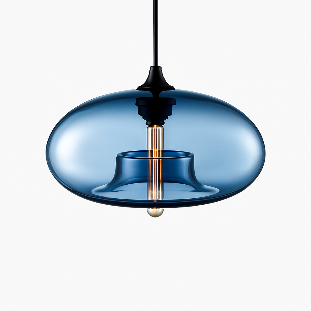 Mirvalis | Ovale Glazen Gelaagde Bol Moderne Hanglamp