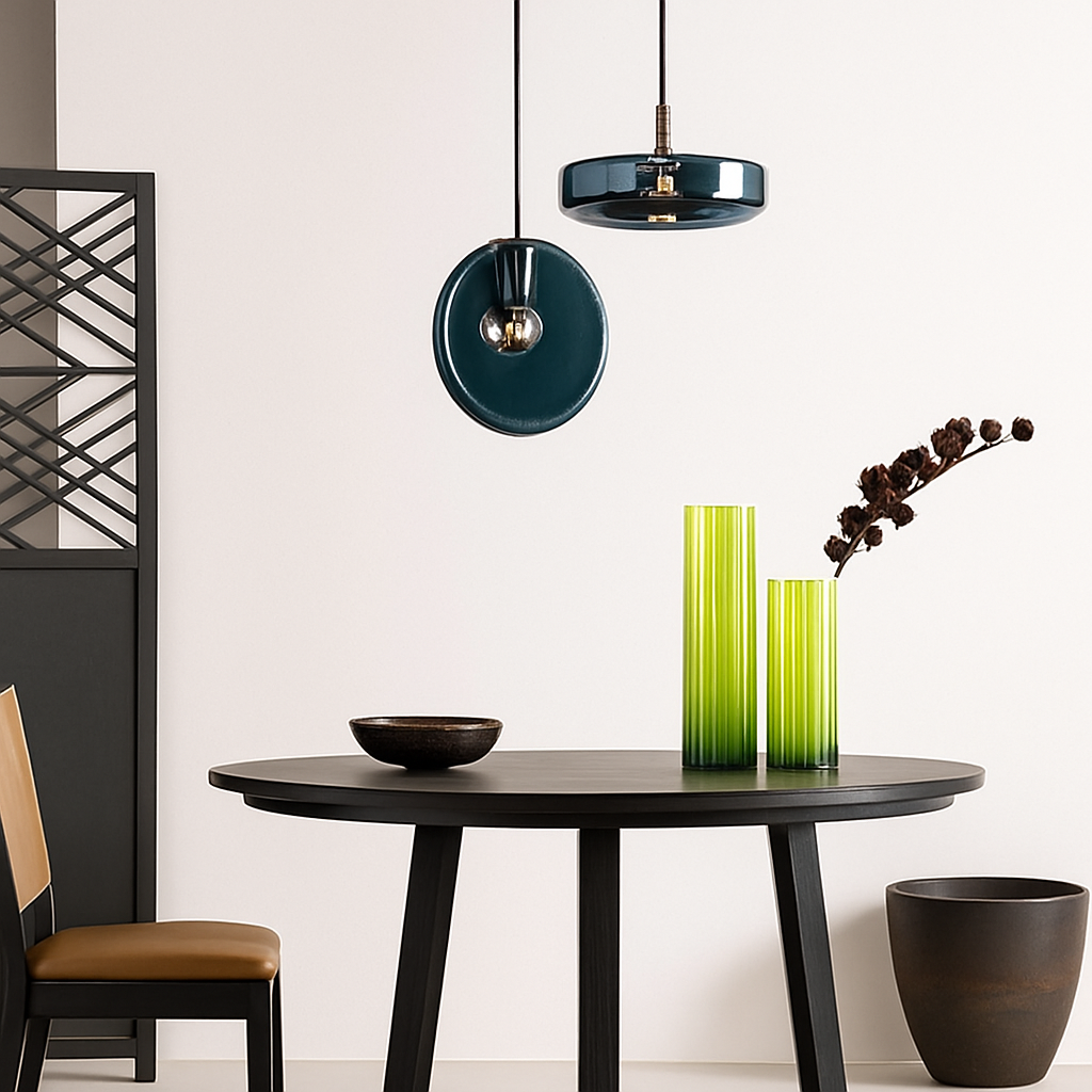 Quenoriz | Noordse Sferische Beschilderde Glazen Hanglamp