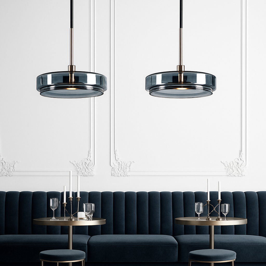 Quenoriz | Noordse Sferische Beschilderde Glazen Hanglamp