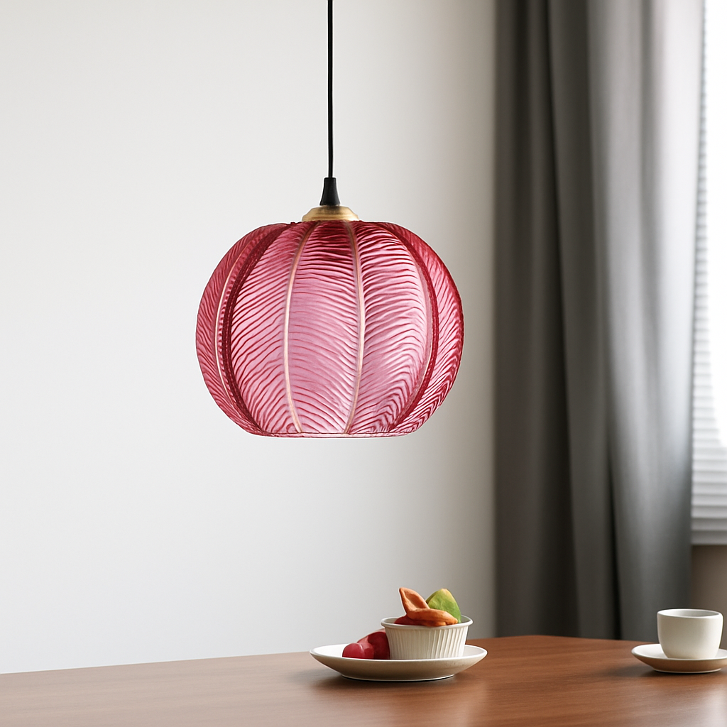 Nexalys| Sierlijke Bladeren Patroon Ovaal Glas Hanglamp