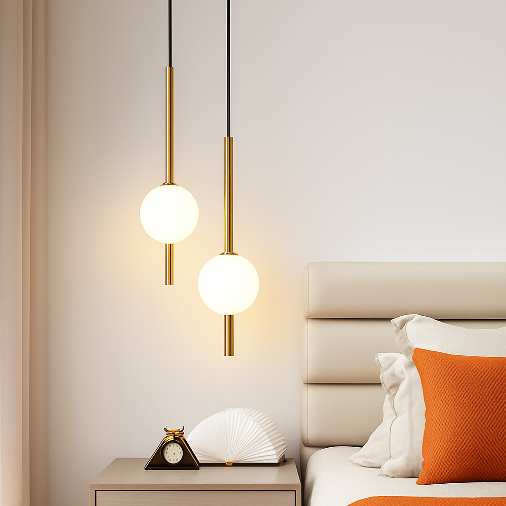 Quintara | Minimalistische Verticale Buis Globe Vorm Hanglamp