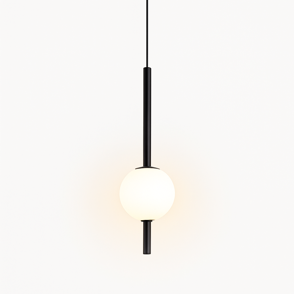 Quintara | Minimalistische Verticale Buis Globe Vorm Hanglamp
