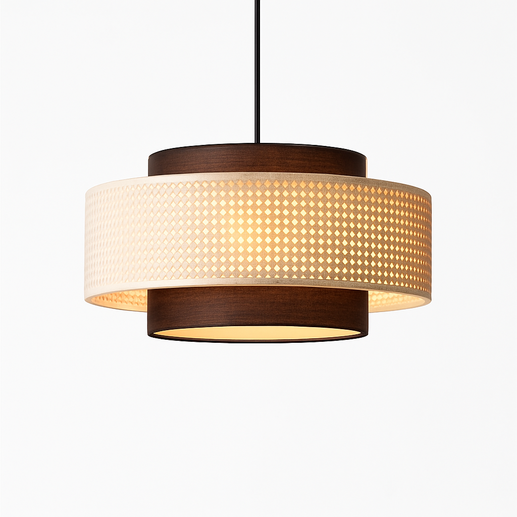 Belphira | Retro Koepelvormige Rieten Mand Hanglamp