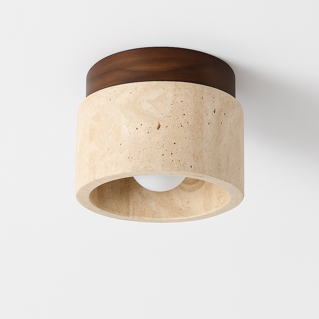 Marthique | Wabi Sabi Travertijn Marmeren Plafondlamp