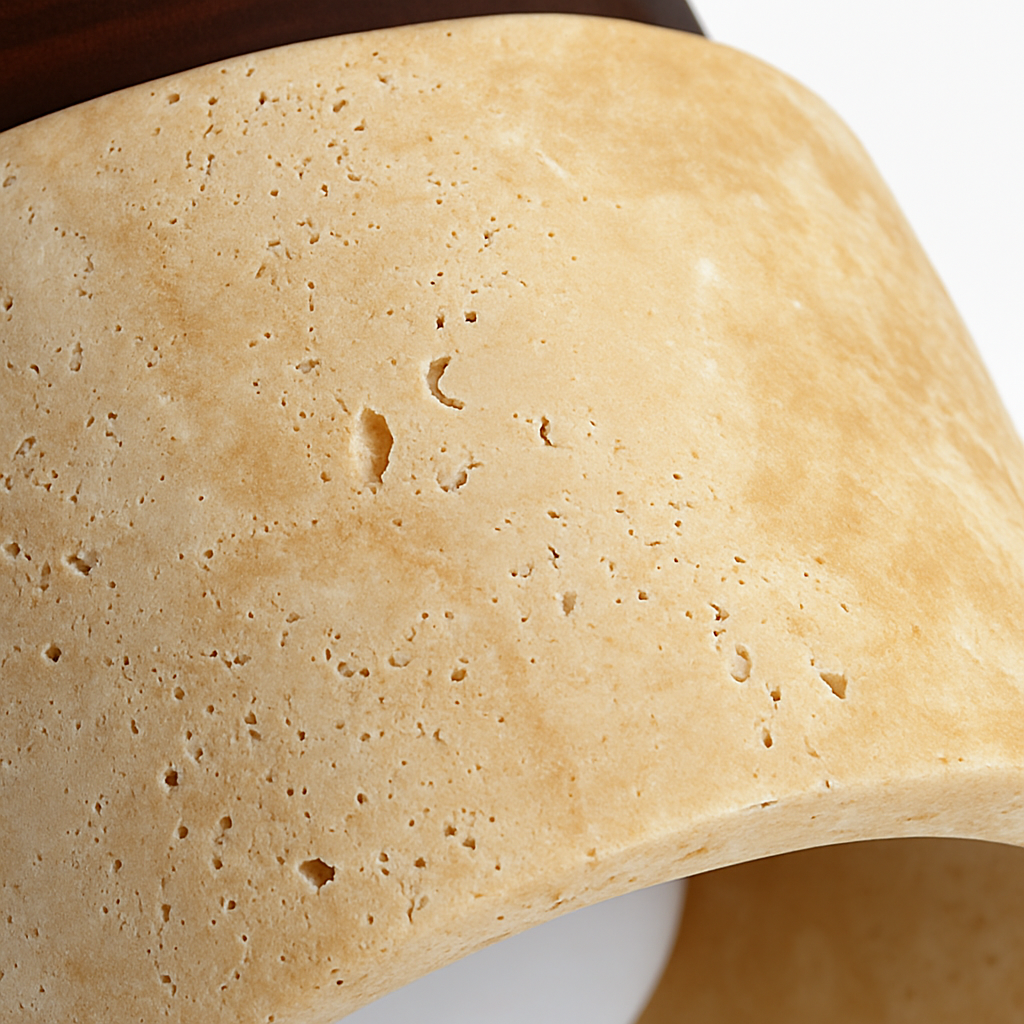 Marthique | Wabi Sabi Travertijn Marmeren Plafondlamp